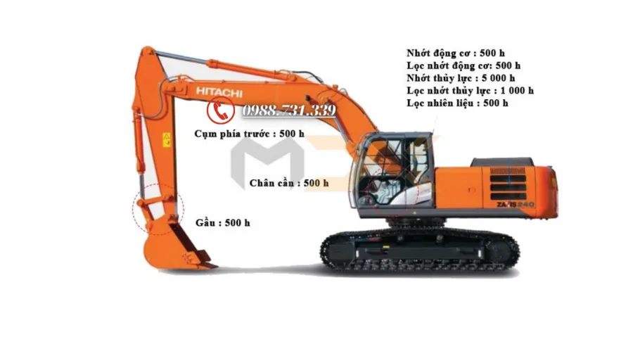 MÁY ĐÀO BÁNH XÍCH HITACHI ZX240-5G