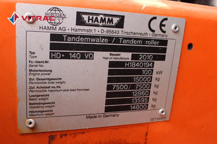 HAMM HD+ 140 VO - 2010
