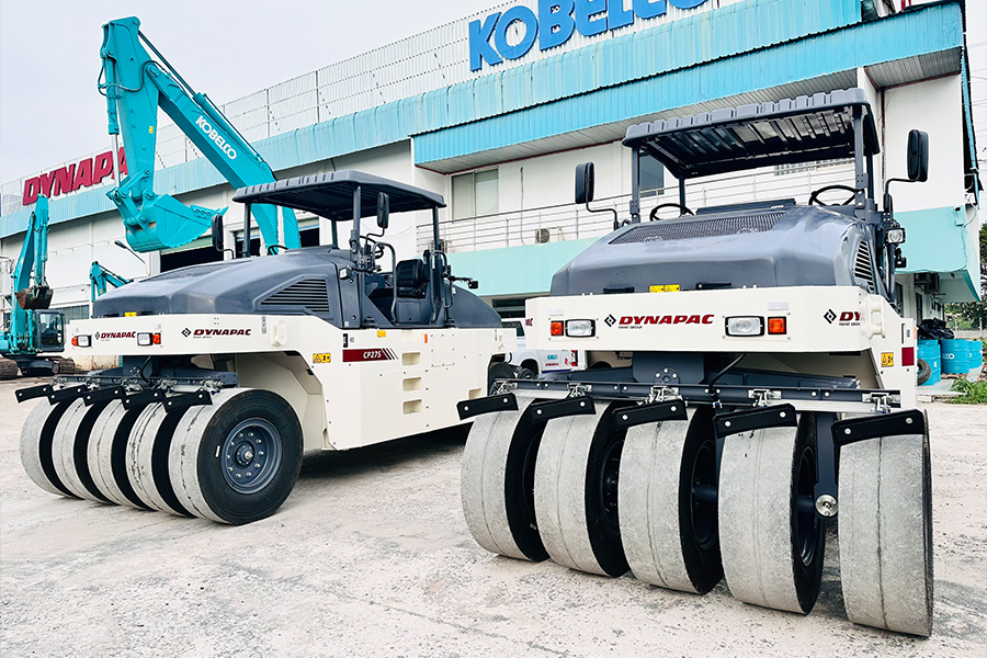 xe lu lốp trong xây dựng